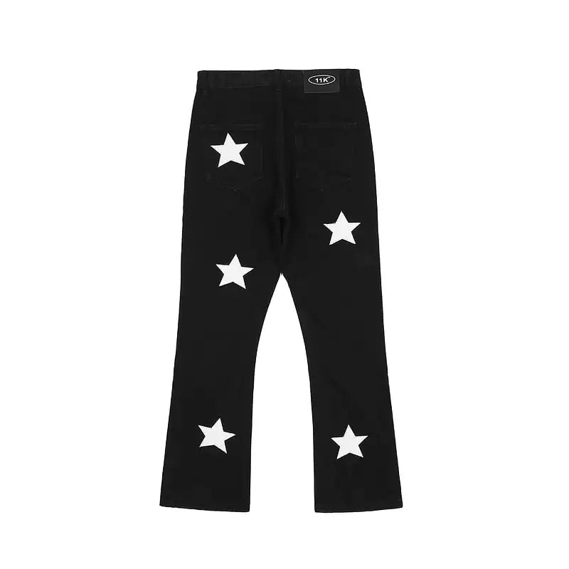 Men's Starry Flared Casual Jeans