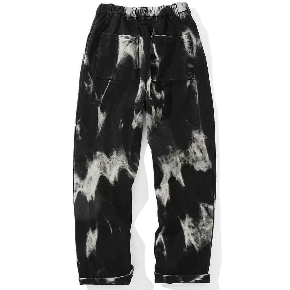 Men's Urban Tie-Dye Denim Pants - Comfort Fit