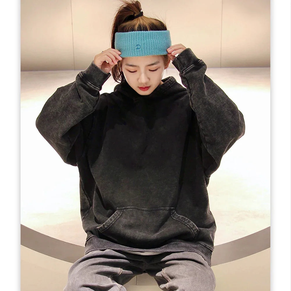 Vintage Wash Cotton Oversized Hoodies