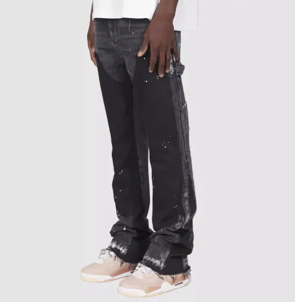 Men's Bell-Bottom Patch Jeans