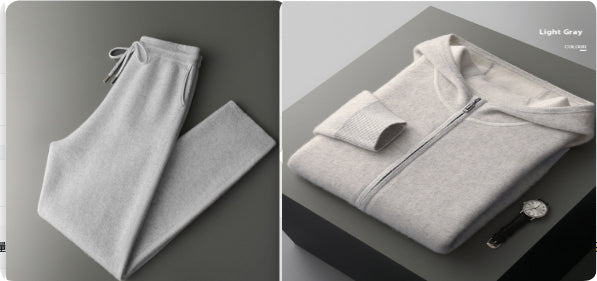 Men's Thick Hooded Casual Loose Tappered Suit