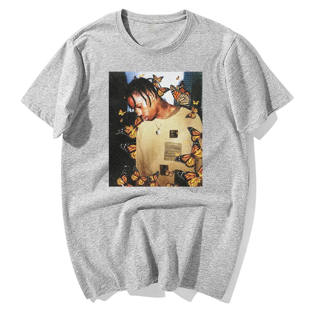 Printed Short Sleeve Round Neck T-Shirt