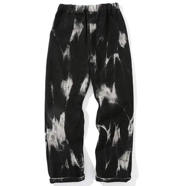 Men's Urban Tie-Dye Denim Pants - Comfort Fit