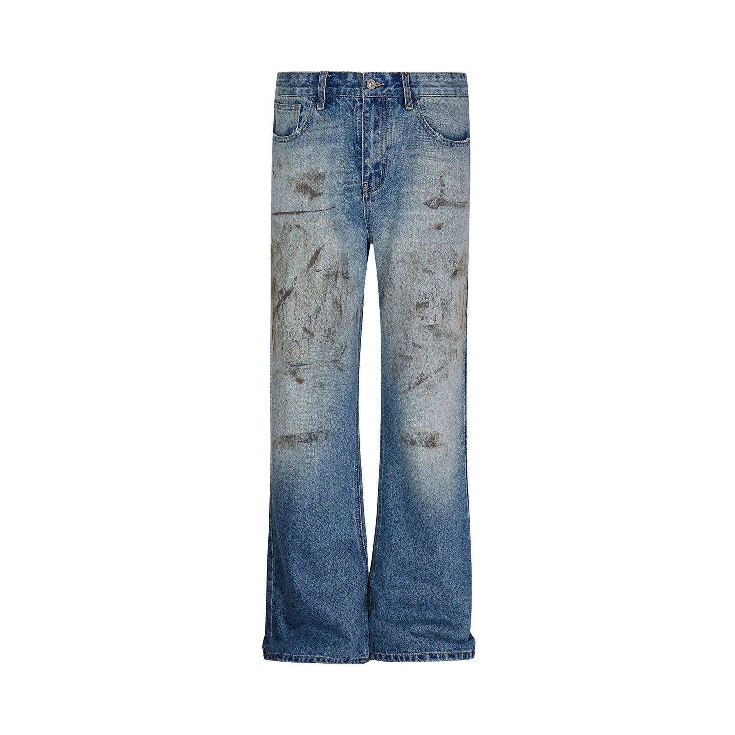 Vintage Mud-Dyed Straight Jeans